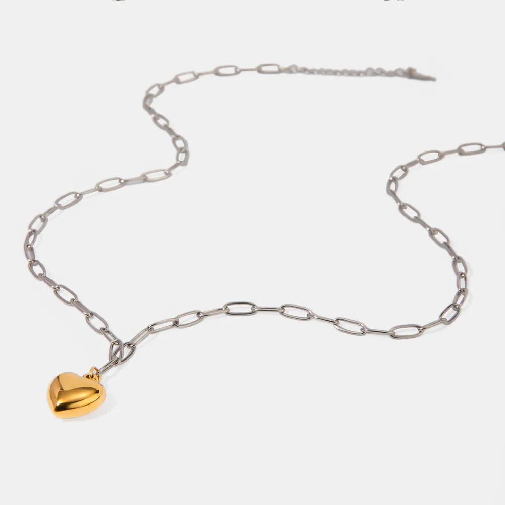 Stainless Steel Heart Pendant Necklace - V.I.P Digital Presence