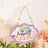 Easter decoration items grid edge letter bead string wooden pendant colorful wooden door number pendant - V.I.P Digital Presence