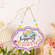 Easter decoration items grid edge letter bead string wooden pendant colorful wooden door number pendant - V.I.P Digital Presence
