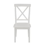 Orisfur 5 Pieces Dining Table and Chairs Set for 4 Persons Kitchen Room Solid Wood Table with 4 Chairs MDF + White + Solid Wood