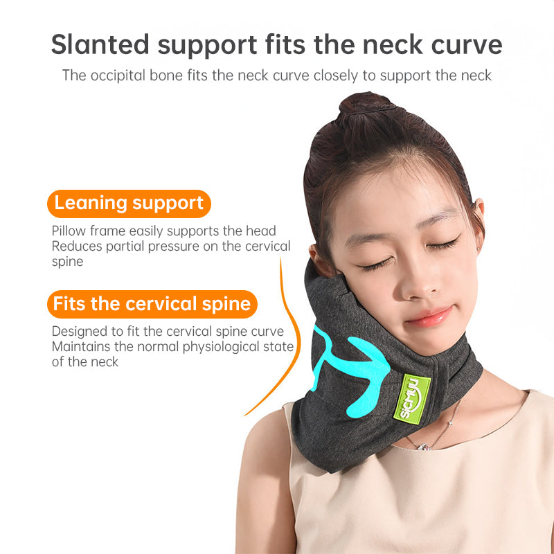 Memory Foam Travel Pillow for Plane, Train & Car - Neck Support Cushion with Washable Cover, Ideal for Sleeping - V.I.P Digital Presence