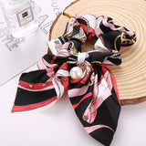 New Pearl Pendant Large Intestine Ring Hair Loop Women's Bundle Hair Knot Big Bow Knot Hair Rope - V.I.P Digital Presence