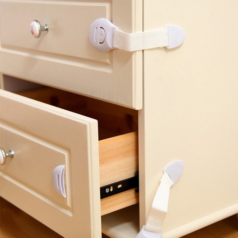 5/10 cerraduras de seguridad creativas para bebés, de plástico, para cajones, puertas, armarios, inodoros, protección para bebés y recién nacidos. 