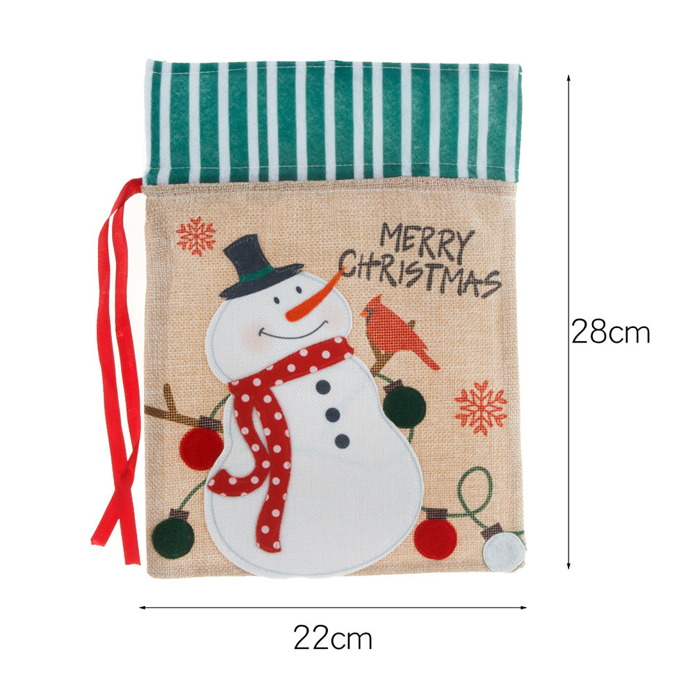 Christmas decorations, burlap gift bags, candy bags, apple bags, cartoon Christmas gift bags - V.I.P Digital Presence