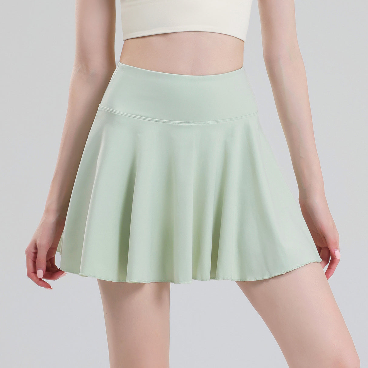 Tennis skirt women's yoga white badminton pleated skirt quick drying anti glare half skirt - V.I.P Digital Presence