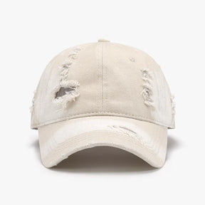 Distressed Adjustable Cotton Baseball Cap - V.I.P Digital Presence