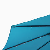 10 FT Solar LED Patio Outdoor Umbrella Hanging Cantilever Umbrella Offset Umbrella Easy Open Adustment with 32 LED Lights - V.I.P Digital Presence