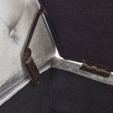 Velvet Multifunctional Storage Rectangular ottoman bench with 1 Pillow, grey - V.I.P Digital Presence