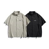 Pocket embroidery workwear short sleeved shirt men's and women's loose half sleeved shirt - V.I.P Digital Presence
