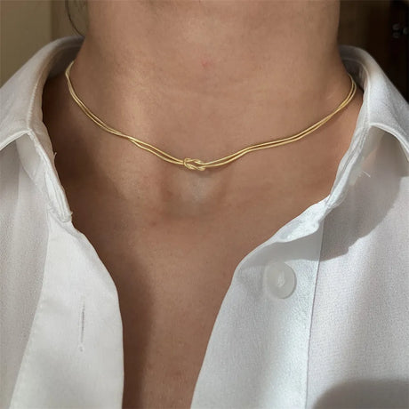 Titanium Steel Knotted Necklace - V.I.P Digital Presence