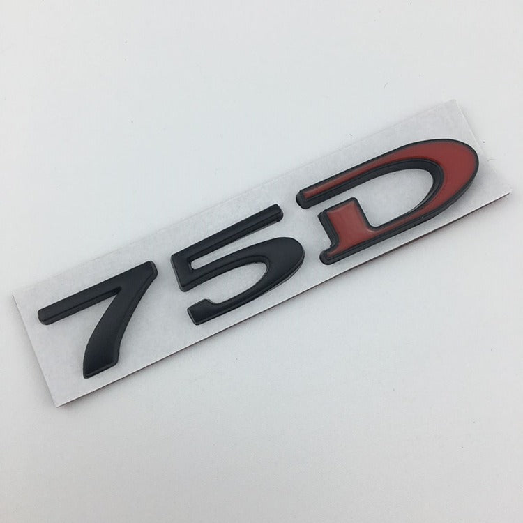 Suitable for Tesla MODEL3 S X Y 75D 85D 90D 100D displacement tail label metal car sticker - V.I.P Digital Presence
