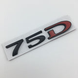 Suitable for Tesla MODEL3 S X Y 75D 85D 90D 100D displacement tail label metal car sticker - V.I.P Digital Presence