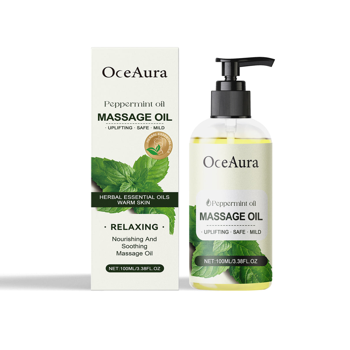 Plant Body Essential Oil (Peppermint Oil), Hydrating And Moisturizing Body Moisturizing Massage Essential Oil For Long-Lasting Moisturizing - V.I.P Digital Presence