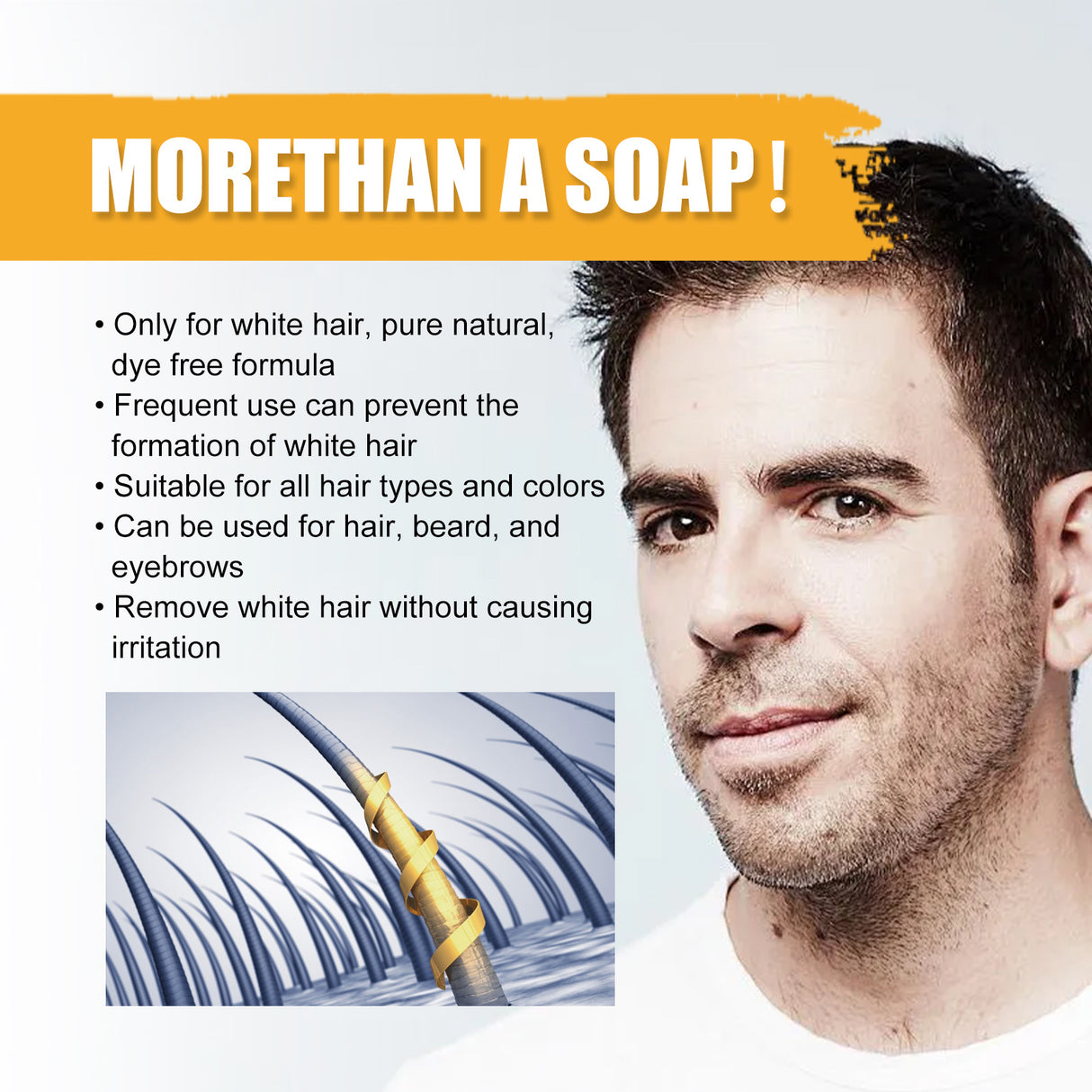 Men's Shampoo Clean Hair Nourishing Nourishing Black Shiny Hair Care Men's Shampoo Soap - V.I.P Digital Presence