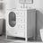 30" Bathroom Vanity with Sink, Bathroom Vanity Cabinet with Three Drawers and Door, Solid Wood and MDF, White - V.I.P Digital Presence