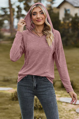 Drawstring Dropped Shoulder Hooded T-Shirt - V.I.P Digital Presence