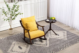 woven fabric Mid Century Modern Accent Chairs Comfy Upholstered Glider Arm Chair with Solid Wood for Living Room Bedroom Balcony - V.I.P Digital Presence