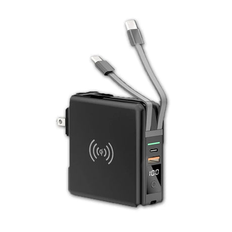 Power Bank 10000mAh With AC Plug 15W Fast Wireless Charging Powerbank USB Type C Mobile Phone Wall Charger for iPhone 14 Xiaomi - V.I.P Digital Presence