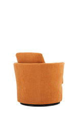 Rotating bucket chair  comfortable circular sofa chair in living room, 360 degree rotating bucket club chair (Yellow)