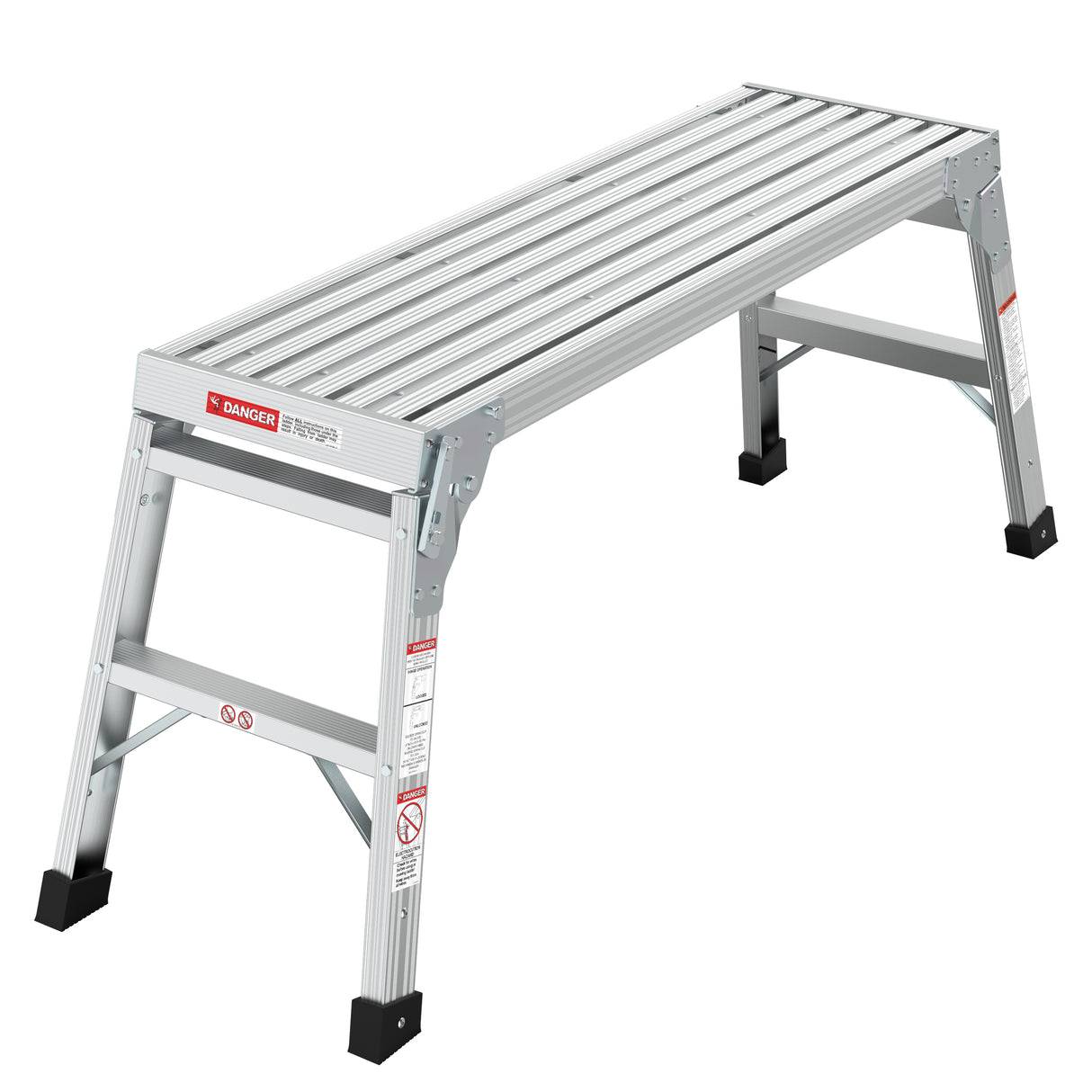 Work Platform Aluminum Portable Bench Folding Ladder ANSI Capacity 225 LBS 40" - V.I.P Digital Presence