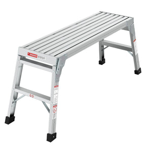 Work Platform Aluminum Portable Bench Folding Ladder ANSI Capacity 225 LBS 40" - V.I.P Digital Presence
