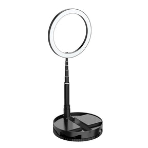 Foldable LED Ring Light Dimmable Selfie USB Ring Video Light with 1.68m Stand For Video Youtube Tiktok Makeup Flash - V.I.P Digital Presence