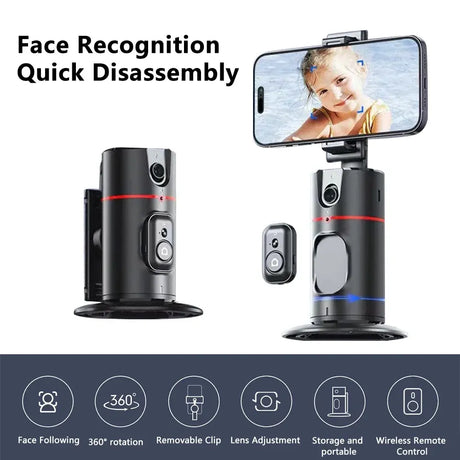 360 Auto Face Tracking Gimbal Auto Tracking Phone Holder Smart Selfie Gimbal Stabilizer with Gesture Control - V.I.P Digital Presence