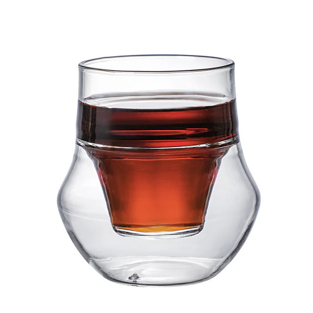 Household Double-Layer Anti-Scalding Hanging Ear Coffee Cup Insulated Milk Mug High Temperature Resistant Glass Tea Cups 120ml - V.I.P Digital Presence