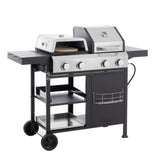 2+2 multifunctional gas barbecue grill and covered grill combination for outdoor cooking - barbecue, barbecue, pizza. - V.I.P Digital Presence