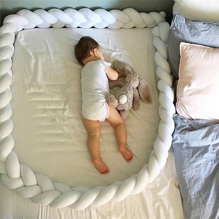 1Pcs 1M/2M/3M Baby Handmade Nodic Knot Newborn Bed Bumper Long Knotted Braid Pillow Baby Bed Bumper Knot Crib Infant Room Decor - V.I.P Digital Presence