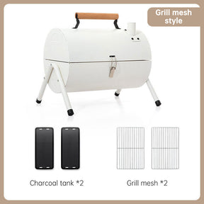Outdoor portable double-sided barbecue stove camping home charcoal barbecue pre meat barbecue rack - V.I.P Digital Presence