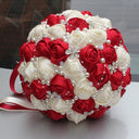 WifeLai-A Ramos De Novia Burgundy Artificial Flower Bridesmaid Wedding Bouquet - V.I.P Digital Presence