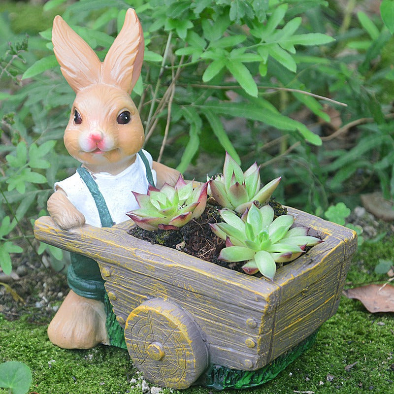 Succulent plant small flower pot rabbit flower pot resin ornament - V.I.P Digital Presence