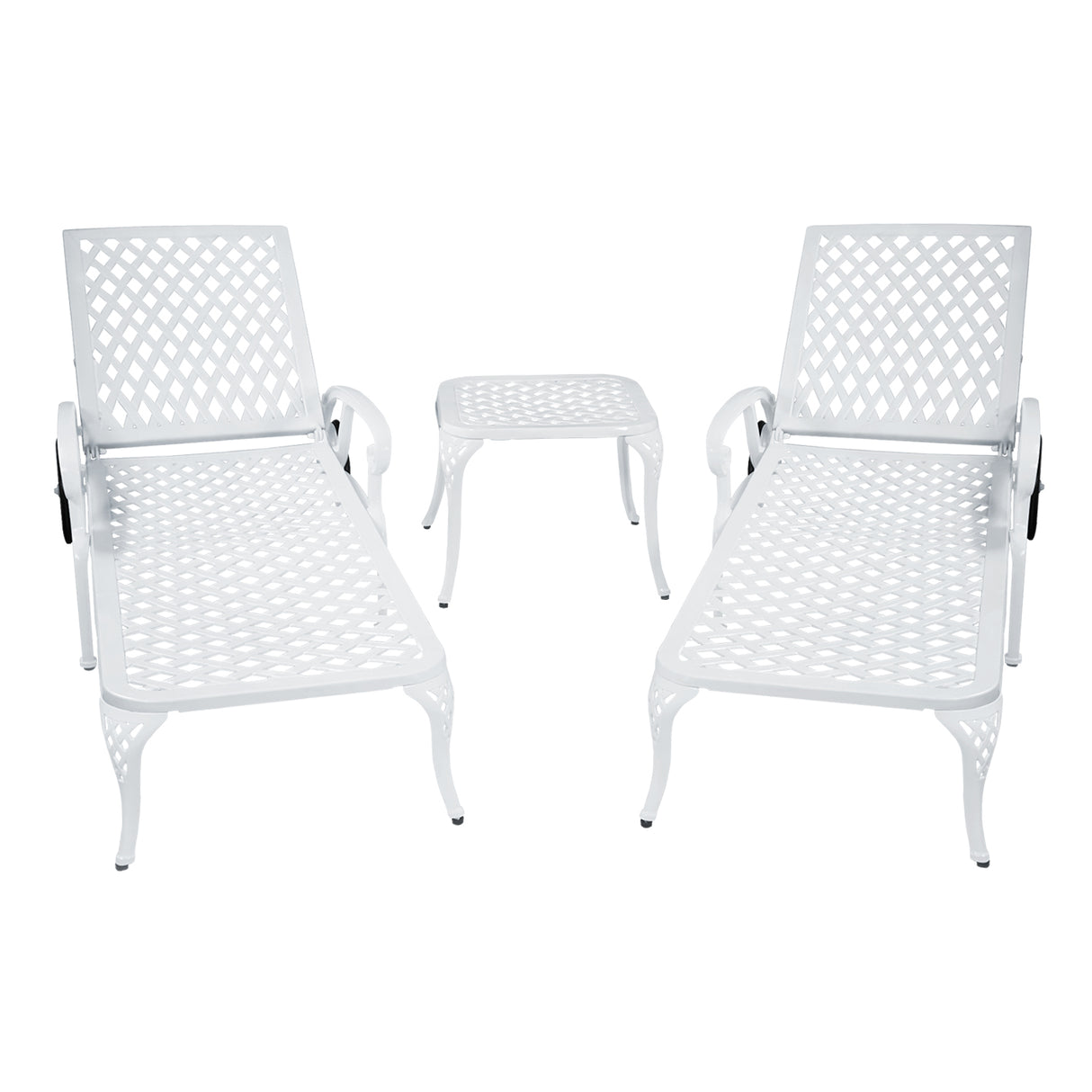 Aluminium Cast lounge chair 1pcs white - V.I.P Digital Presence