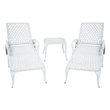 Aluminium Cast lounge chair 1pcs white - V.I.P Digital Presence