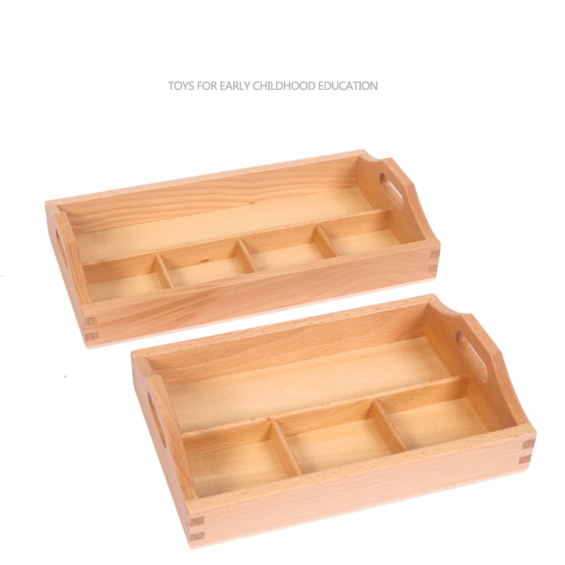 Montessori Daily Life Teaching Aids Children's Three-Grid Classification Plate Kindergarten Auxiliary Teaching Materials Classification Plate