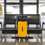 Luggage Set 4 pcs (20"/24"/29"/Travel Bag), PC+ABS Durable Lightweight Luggage with Collapsible Cup Holder TSA Lock, Yellow