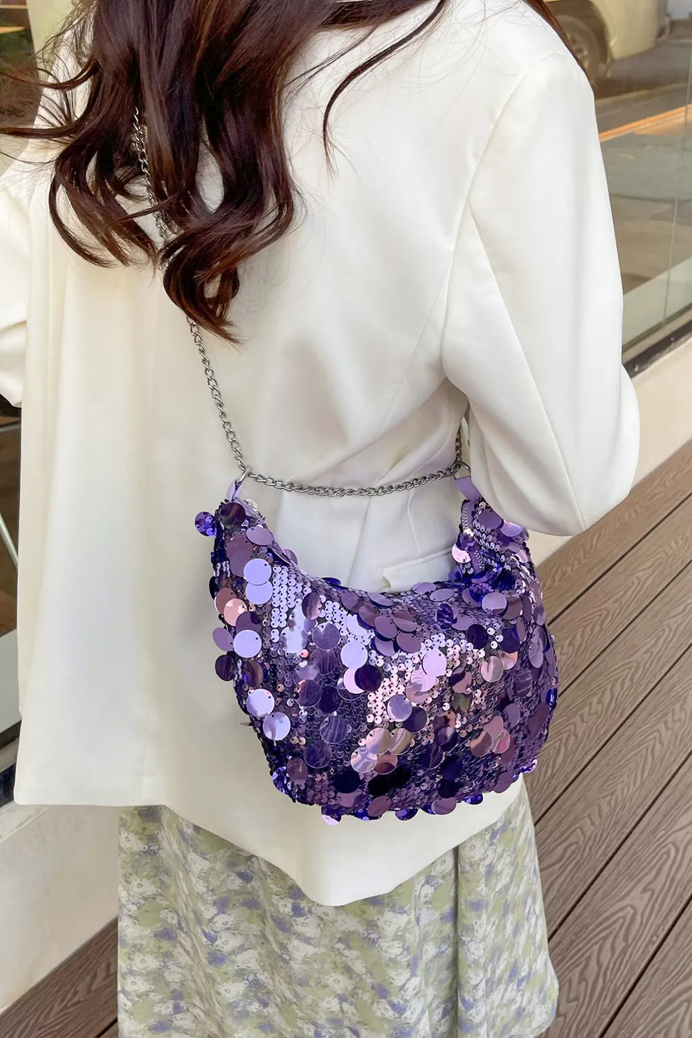 Sequin Chain Crossbody Bag - V.I.P Digital Presence