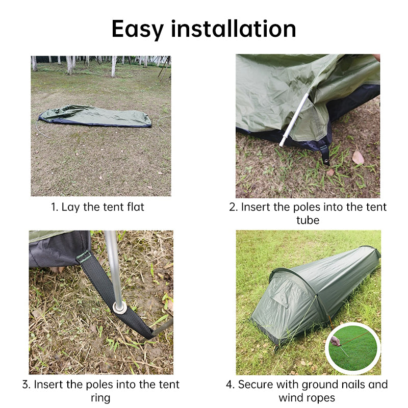 Lightweight single - person camping tent, outdoor camping sleeping bag, hiking travel gear, 2025 novelty - V.I.P Digital Presence
