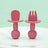 Licking Spoon for Baby Learning to Eat Training Spoon Short Handle Baby Supplementary Food Silicone Soft Spoon Fork Spoon Tableware 2-piece Set - V.I.P Digital Presence