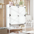 Shoe Cabinet with 2 Flip Drawers,Shoe Storage Cabinet for Entryway,Freestanding Shoe Cabinet Organizer with Open Storage White - V.I.P Digital Presence