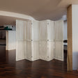 6-panel room divider, 5.6-foot nail board display wooden room divider, folding privacy screen room divider, natural wood - V.I.P Digital Presence