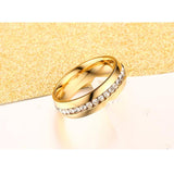 crystal wedding ring for women 6mm stainless steel engagement - V.I.P Digital Presence