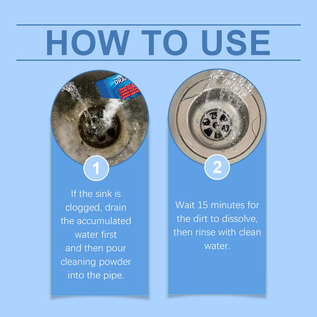 Pipe Dredging Cleaning Powder Clean Dissolves Drain Pipe Powder Oil, Clogs And Deodorizes - V.I.P Digital Presence