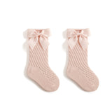 Children's Socks Combed Cotton Girl Baby Bow Princess Socks Hollow Mesh Dance Socks - V.I.P Digital Presence