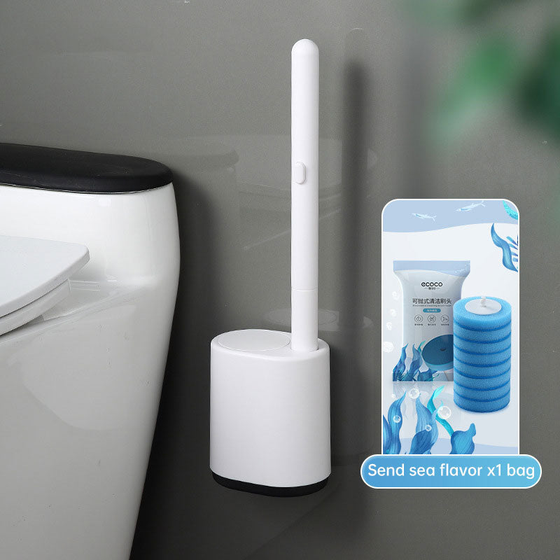 Wall Mounted Disposable Tool with No Dead Corners for Cleaning Bathroom and Toilet Brushes - V.I.P Digital Presence