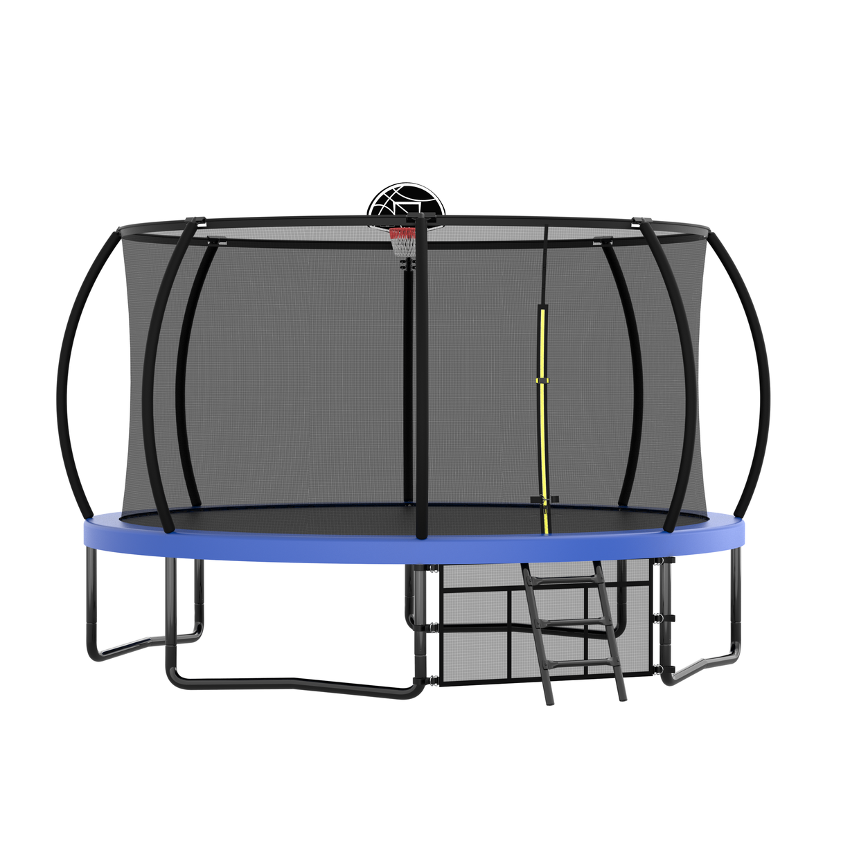 12FT Recreational Kids Trampoline with Safety Enclosure Net & Ladder, Outdoor Recreational Trampolines - V.I.P Digital Presence