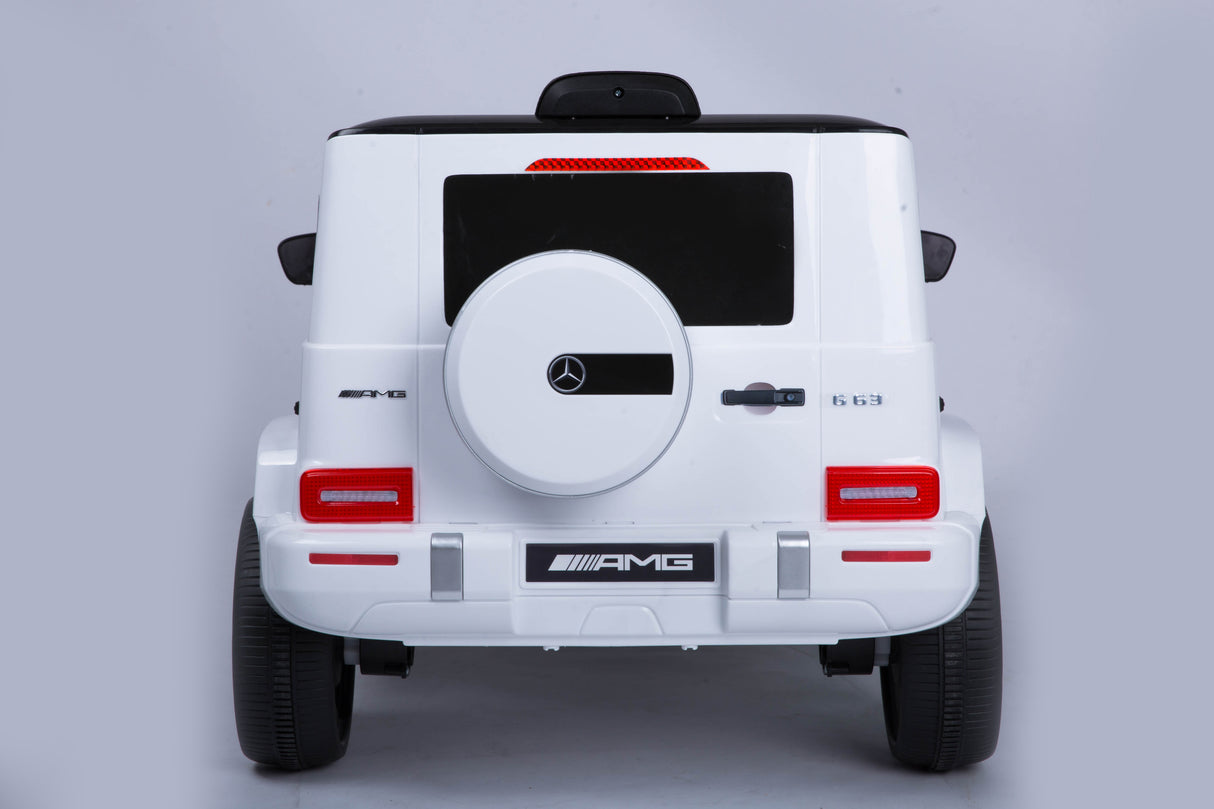 Mercedes Benz G63 Children's Electric Vehicle with Remote Control 12V Music, Horn, Spring Suspension, Safety Lock and License - V.I.P Digital Presence