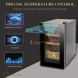 25L Electric Humidor, 150 Counts Capacity Cigar Humidor Humidifiers with Constant Temperature Controller, Cigar Humidor Box with