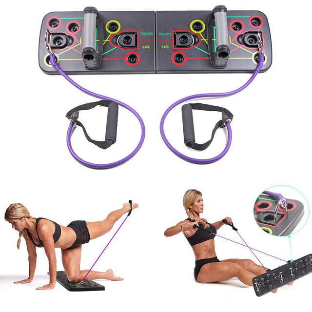 9 in 1 Push Up Board with Multifunction Body Building Fitness Exercise Tools Men Women Push-up Stands For GYM Body Training - V.I.P Digital Presence